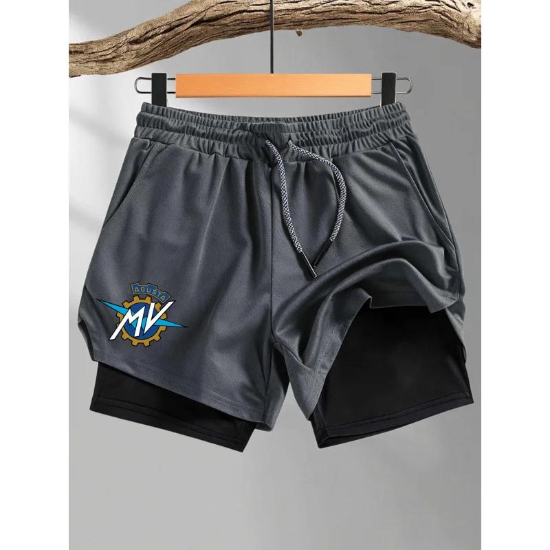 Pantalones cortos Augusta Mv Agusta para hombre, pantalones cortos deportivos para fitness, pantalones cortos ajustados informales para entrenamiento en la playa, estilo diario