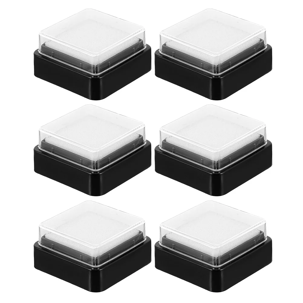 6 pezzi tampone di inchiostro vuoto lavorazione fai da te timbro pad scrapbooking goffratura tampone di inchiostro lavabile ad asciugatura rapida tamponi per timbratura vuoti