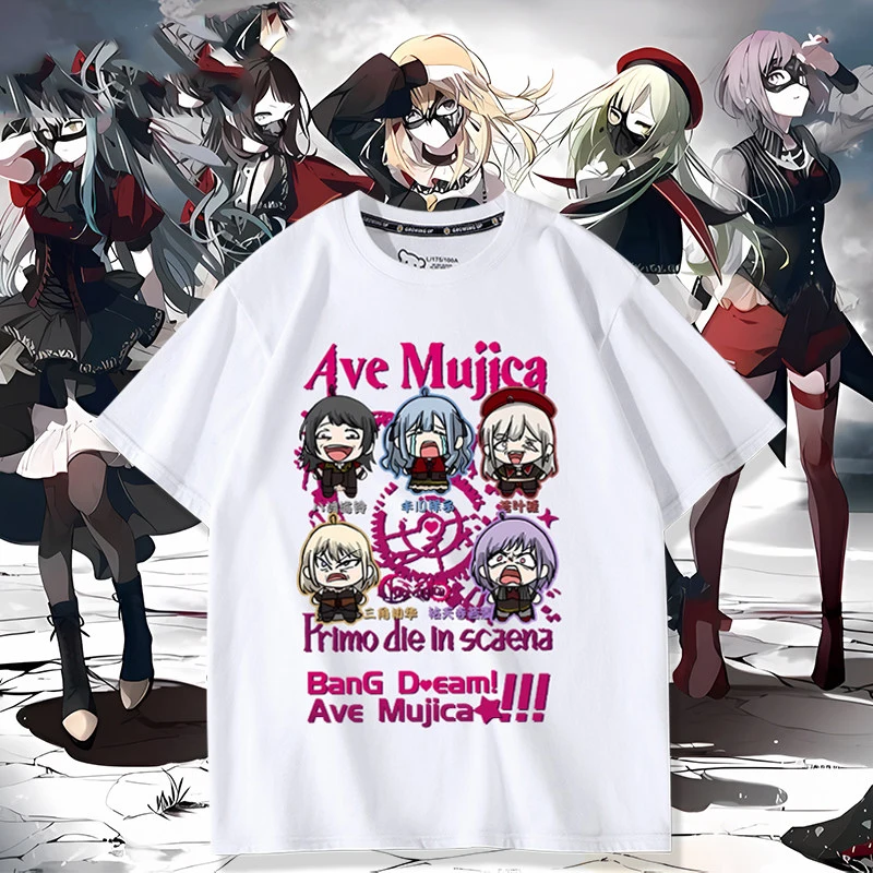 2026 New Bang Dream Ave Mujica 3D T-shirt Fashion Togawa Sakiko Print Cosplay t shirts Harajuku Short Sleeve Top Summer Clothing