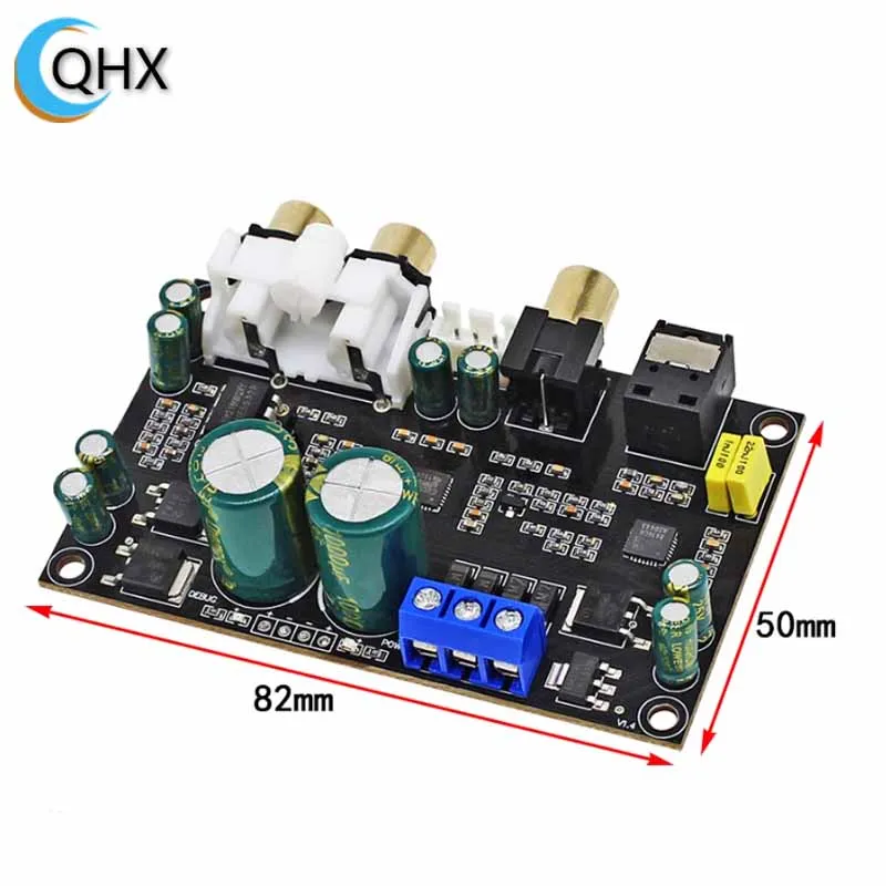 Papan Decoding Audio DAC Input Serat Koaksial Hi-fi HIFI Modul Papan Panggung Depan Amplifier Speaker Audio DIY