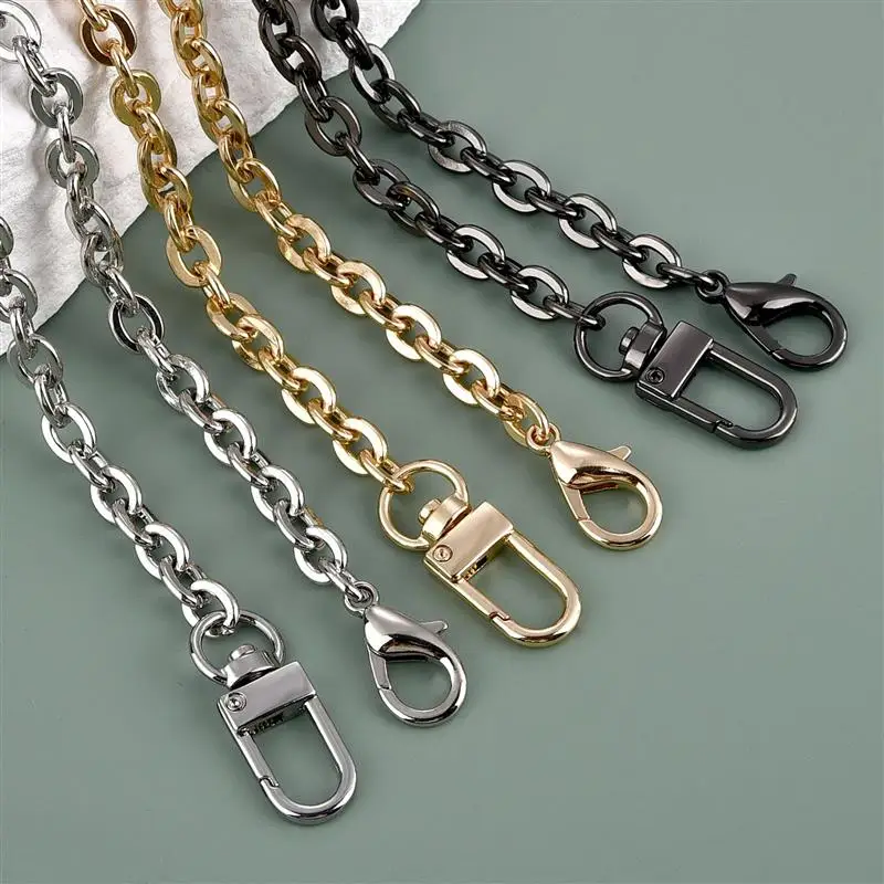 100/120CM Metal Bag Chain For Women Shoulder Bag Chain Bag Chain Gold Silver Strap Crossbody Bag Parts Belt Chain