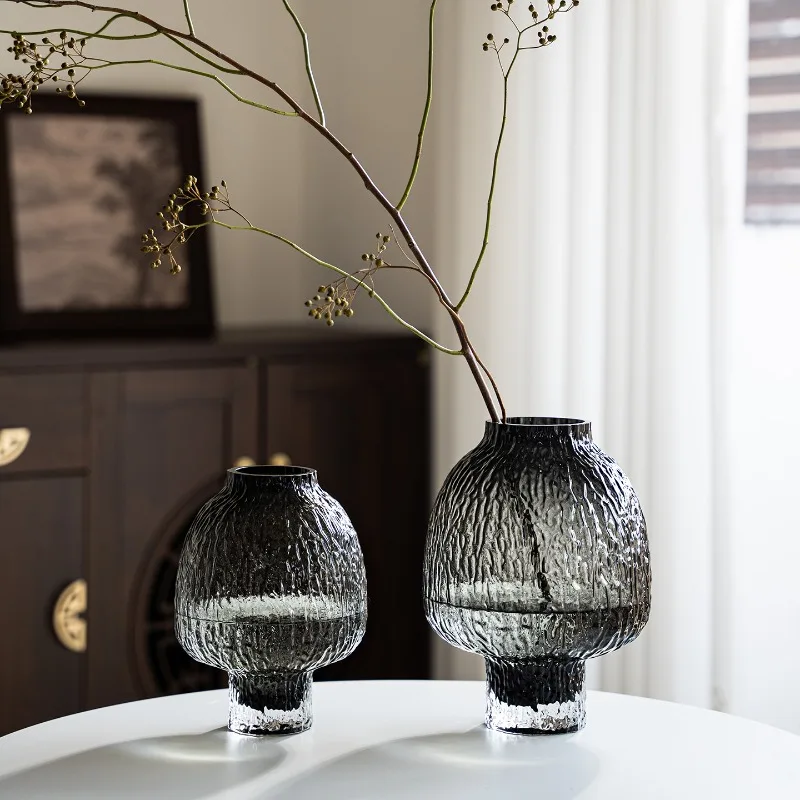 

Niche Light Luxury High-end Glass vases Transparent Hydroponic Flower Arrangement Living Room TV Cabinet Ornament Room Decor