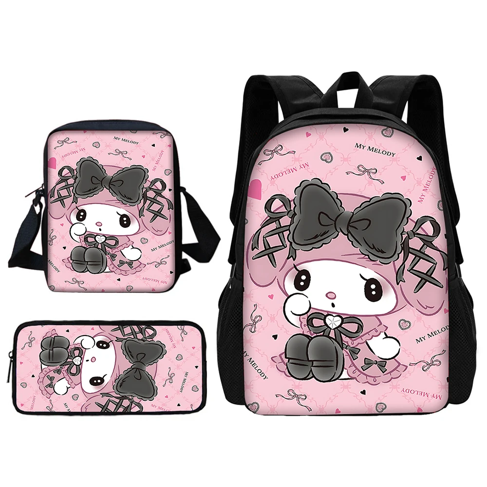 

Cartoon My M-melodys School Bag For Boy Girls with Men Women Shoulder Bags Pencil box Backpack for Child