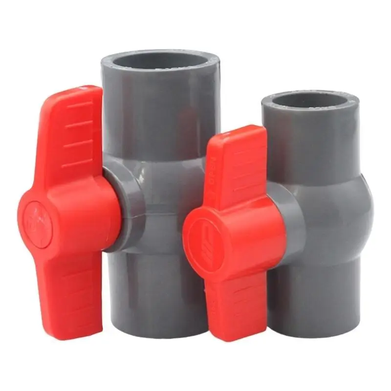 652F صمامات PVC يدوية سهلة التشغيل، صمامات مقاومة للتآكل، صمامات الدوران اليمنى لأنظمة المياه الزراعية #1