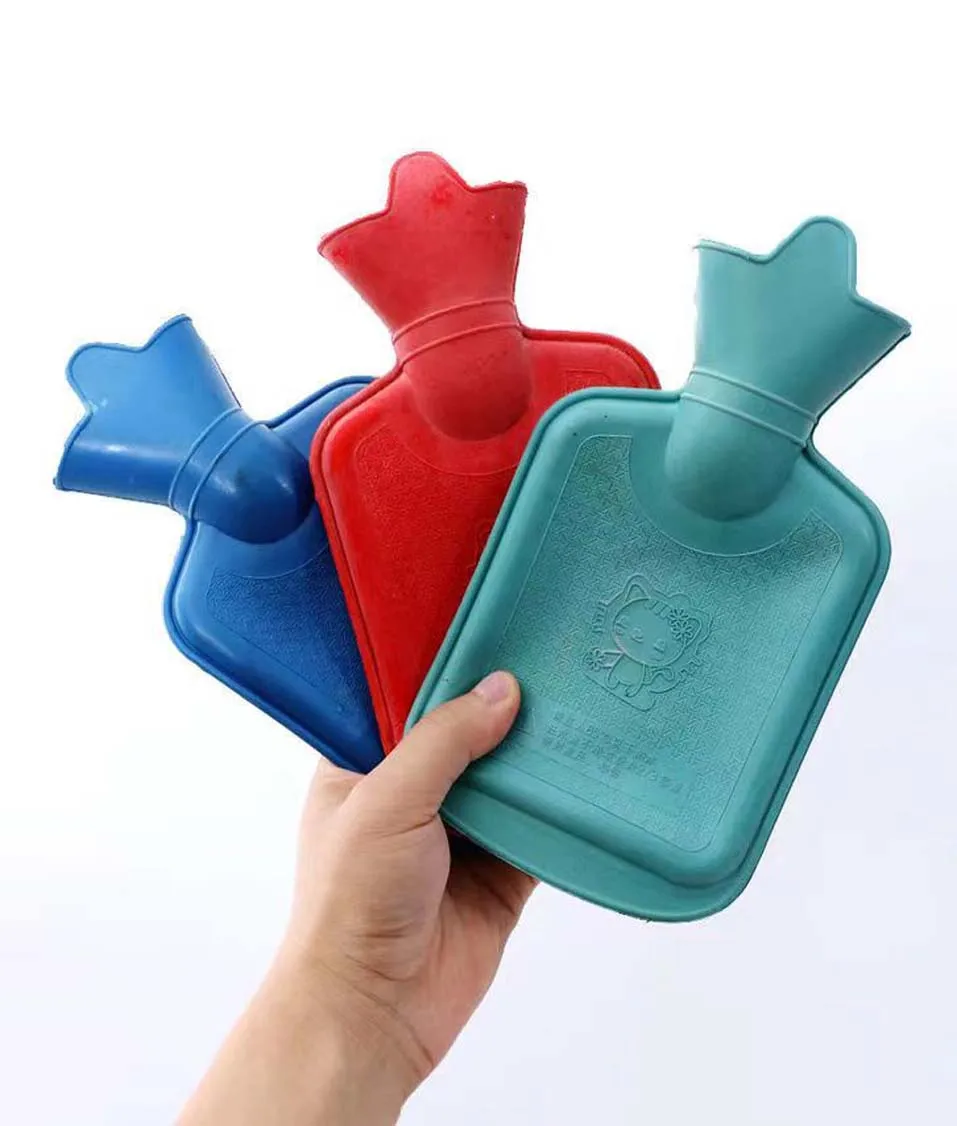 1PC 500ml Water Injection Rubber Hot Water Bottle Thick Hot Water Bottle Winter Warm Water Bag Hand Feet Warmer Water Bottle