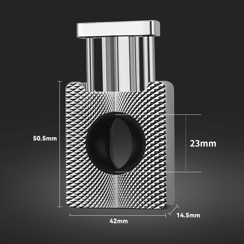 Sigarenschaaraccessoires Metaal V-vormige schaar Draagbaar Scherp Druk op één klik Driedimensionale snijtechnologie