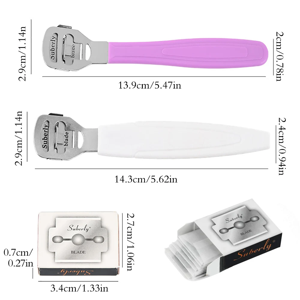 Rasoir à pieds en acier inoxydable, coupe-maïs, dissolvant, fréquence, élimination de la peau, râpe, lime, pédicure professionnelle, outil de soin des pieds