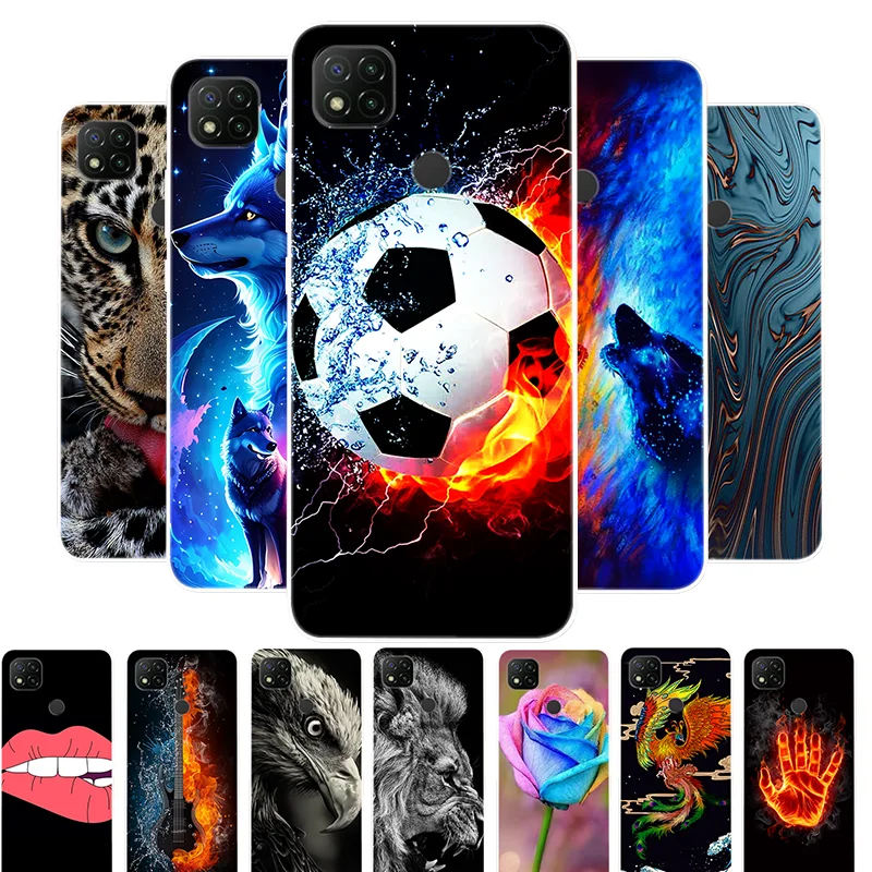 For Xiaomi Redmi 9C NFC Cases Redmi 10 2022 Football Soft Silicone Back Case For Xiaomi Redmi 9C Phone Cover Redmi9C 14C Funda