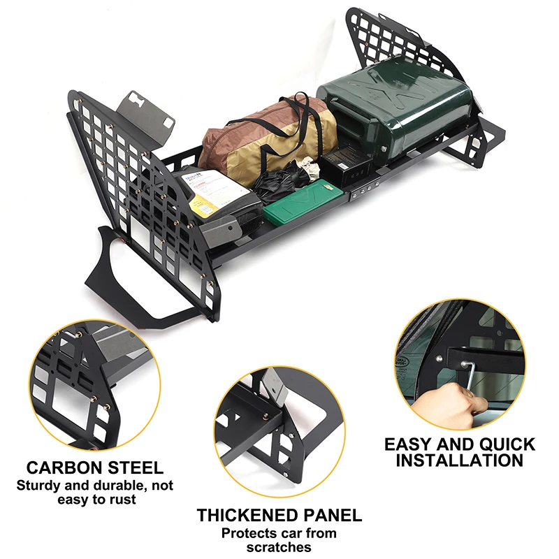 랜드로버 디스커버리 5 LR5 2017-2025 차량 후면 트렁크 측면 창문 브래킷 개조 수납 패널 다층 랙 액세서리