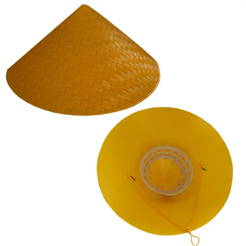 Funny Chinese Dai Ethnic Dance Bamboo Straw Hat W45cm Stage Performance Props