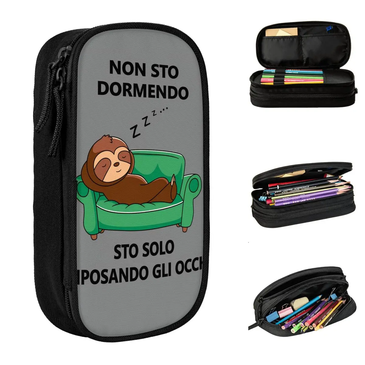 Piórnik Dziadka TV Śpiącego Chłopiec Dziewczynka Fajny Piórnik Graficzny Powrót do Szkoły Piórniki Organizer na Artykuły Papiernicze Pomysł na Prezent