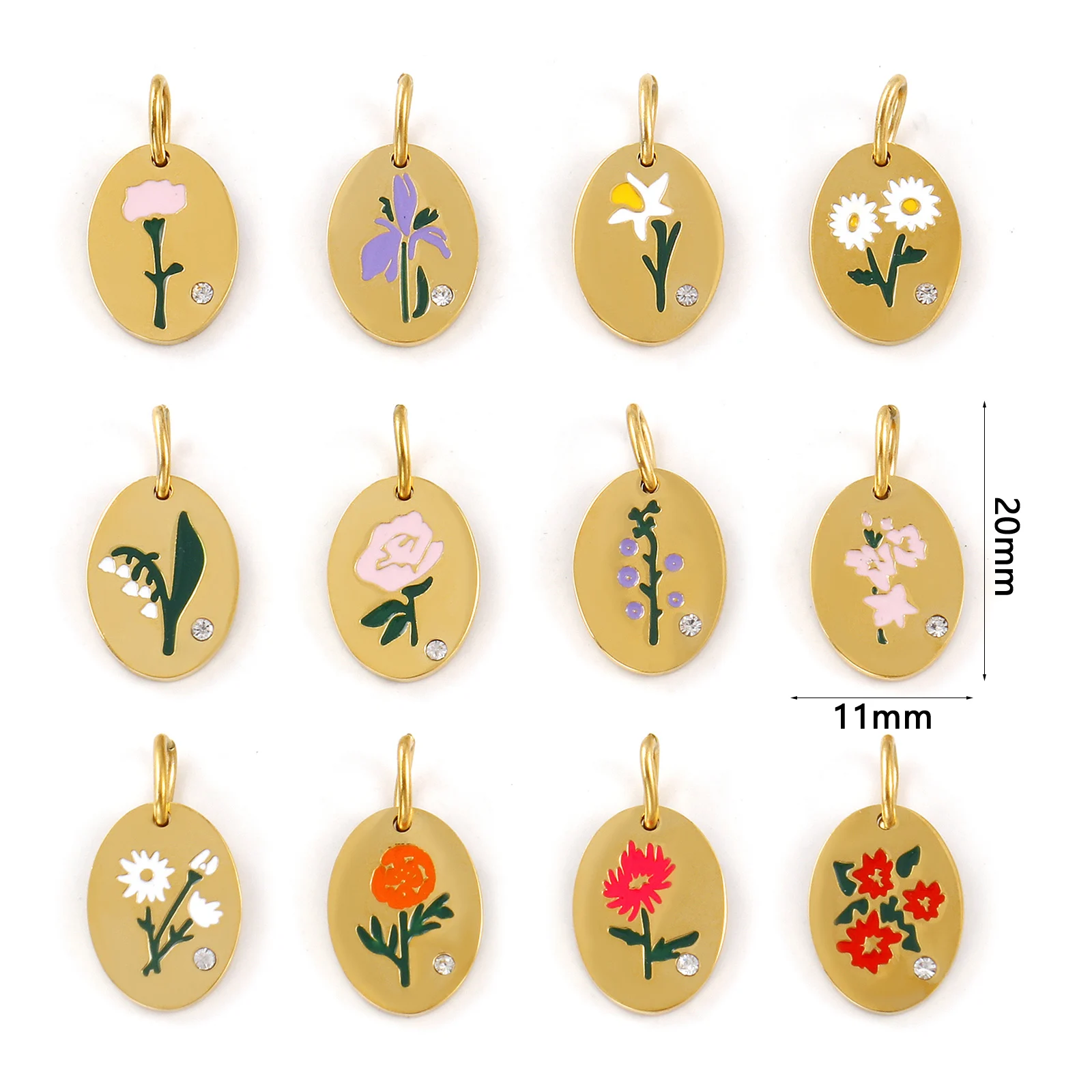 1 Buah Liontin Bunga Bulan Kel - Birth Flower Necklace ulasan dan harga