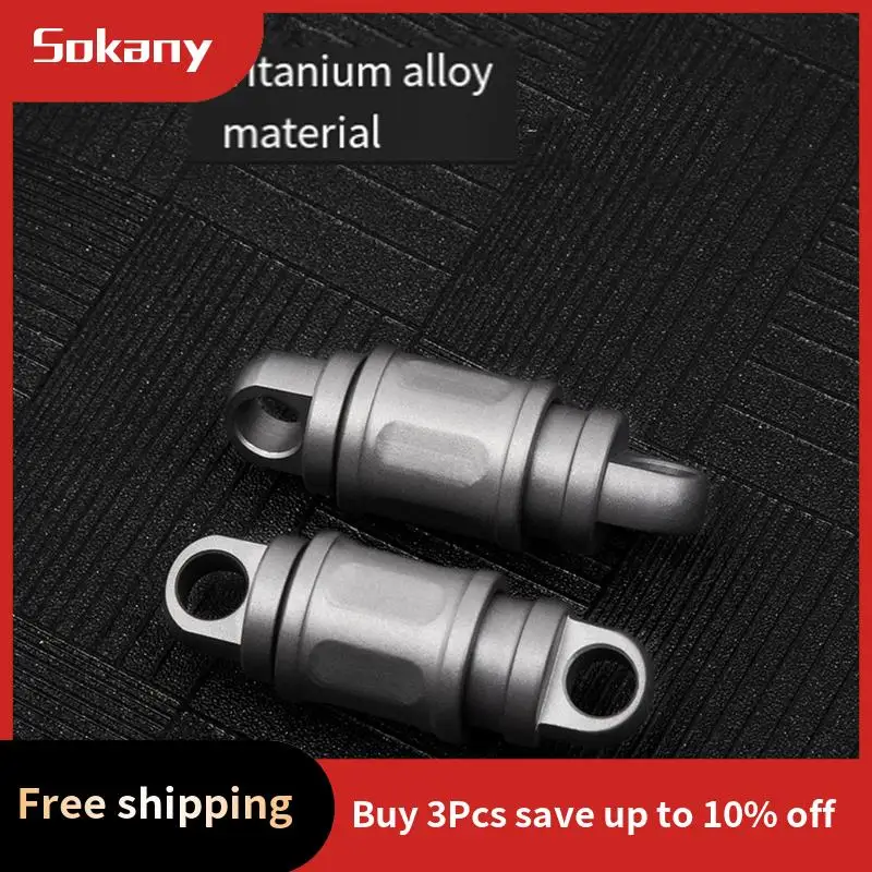 A59E-Titanium Alloy Keychain Spring Lock Car Mini Universal Rotating Ring Tool Key Replacement