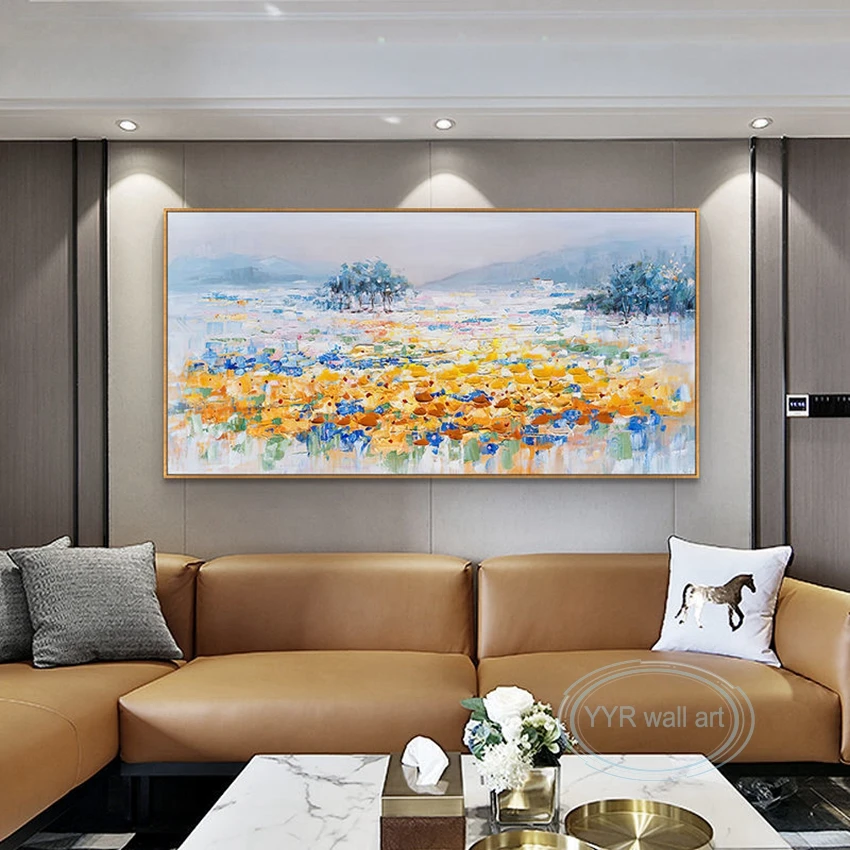 

Wall Art Handmade Oil Painting Canvas Decoration Nature Landscape Hanging Poster For Living Room Sofa Salon Bedroom Restaurant