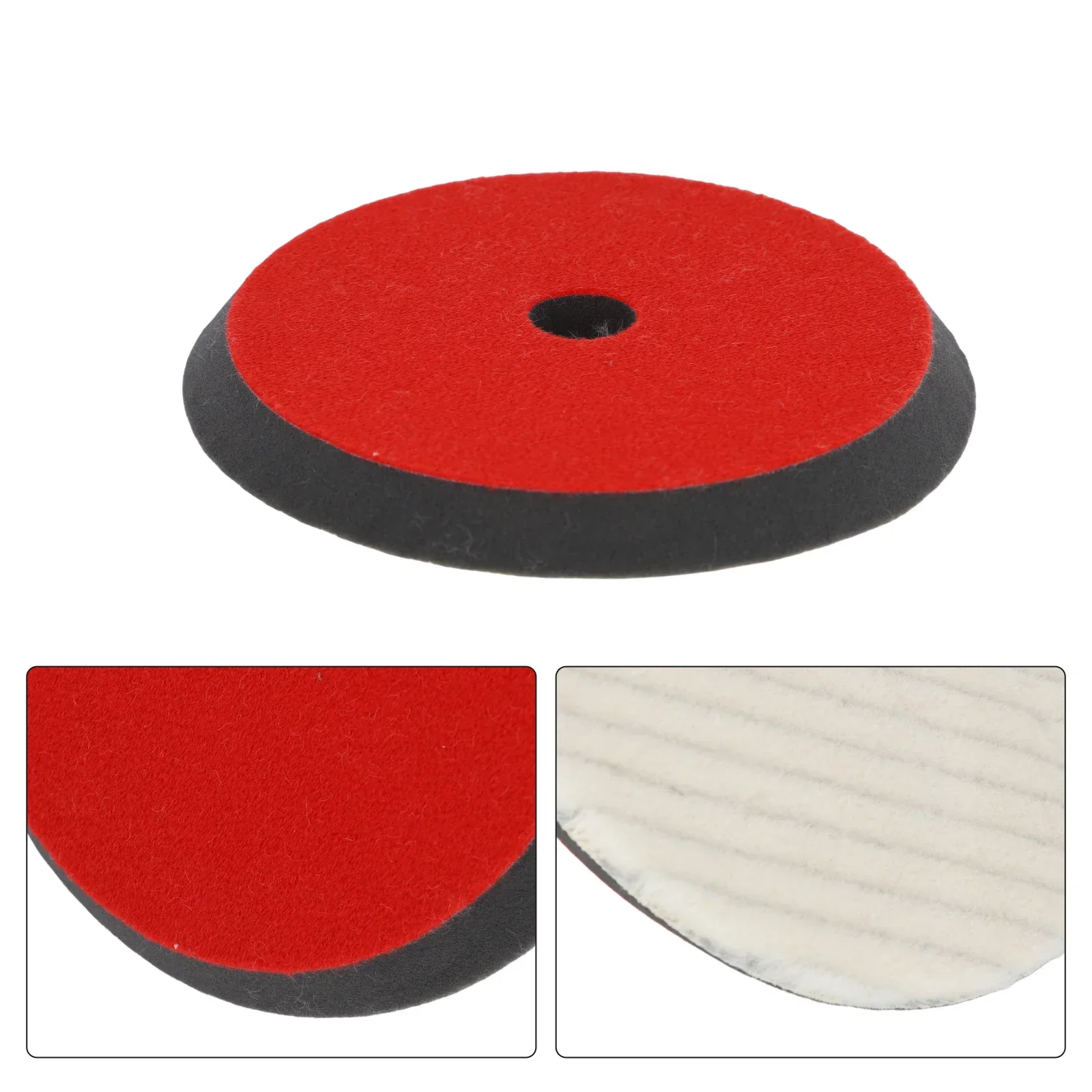 Car Cleaning Polishing Pad Red White 6 