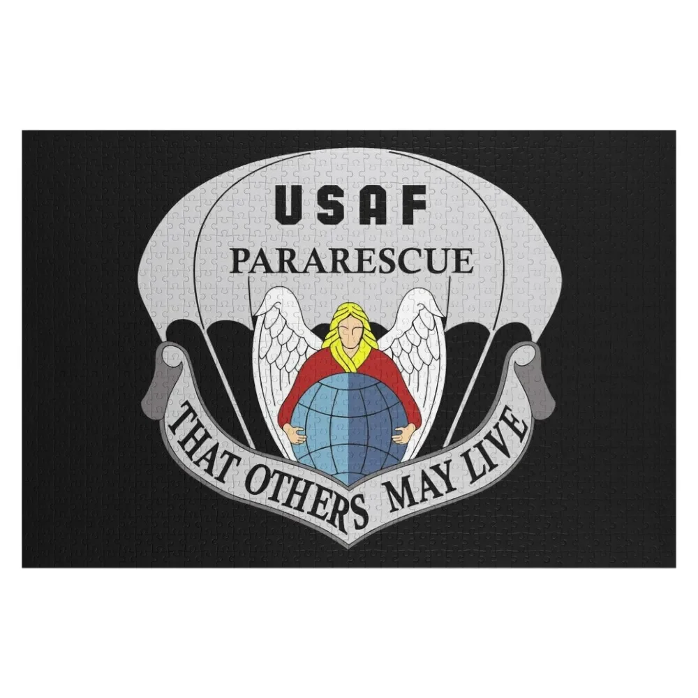 

Деревянный пазл с логотипом USAF Pararescue, аниме-пазл с возможностью персонализации, подарок с возможностью нанесения фото, деревянный пазл для взрослых