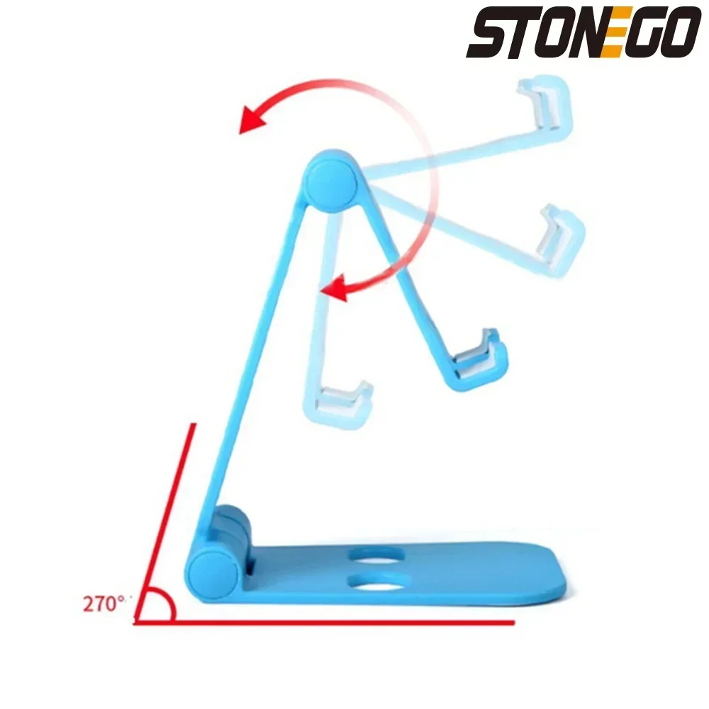 STONEGO 270° Desktop Mobile Phone Stand, Double Folding Portable Stand, Simple Storage and Display, Lazy Tablet Stand