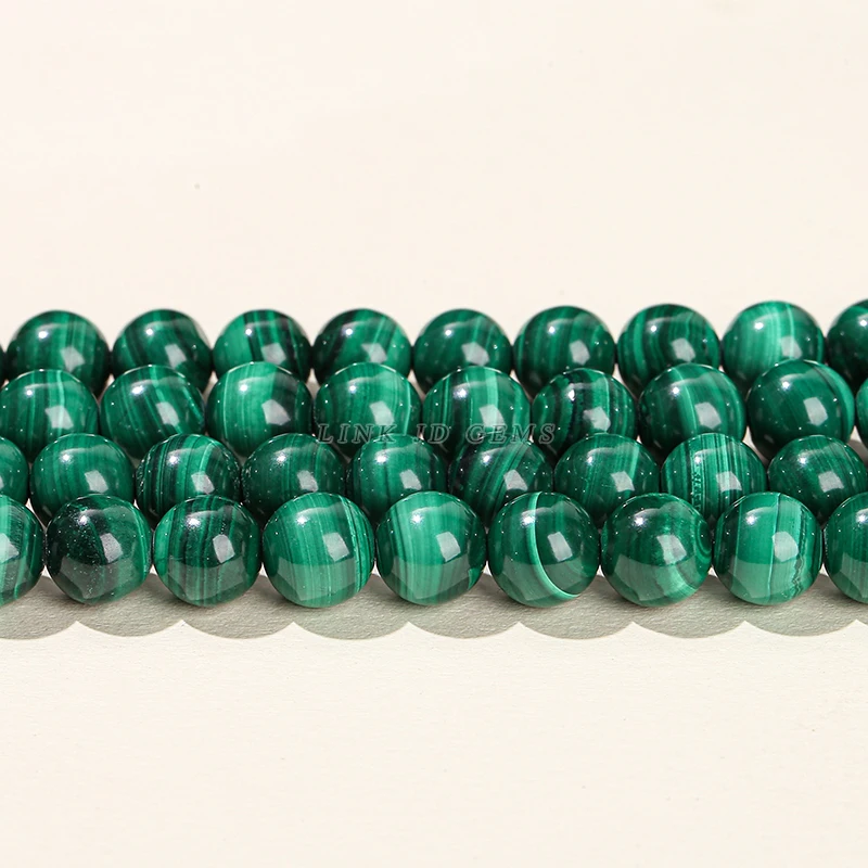 4 6 8 10 12mm Natural Green Malachite Beads Round Loose Spacer Gemstone Bead For Jewelry Making DIY Necklace Bracelet Accessory