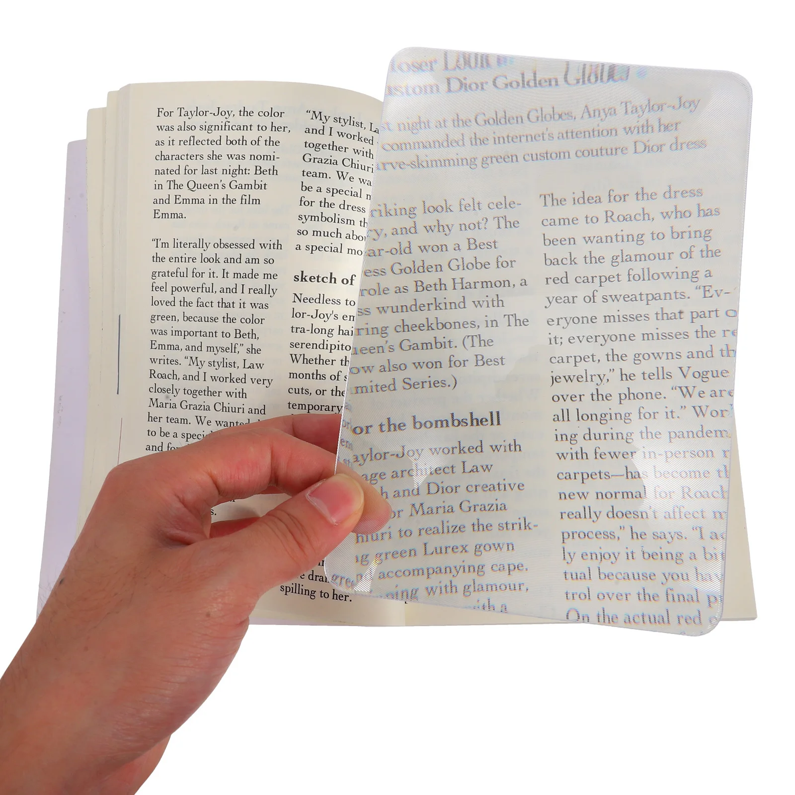2pcs 3X Reading Magnifier Credit Card Sized Fresnel Lens For Books Jewelry Inspection Portable Pocket Use Handheld Magnifying