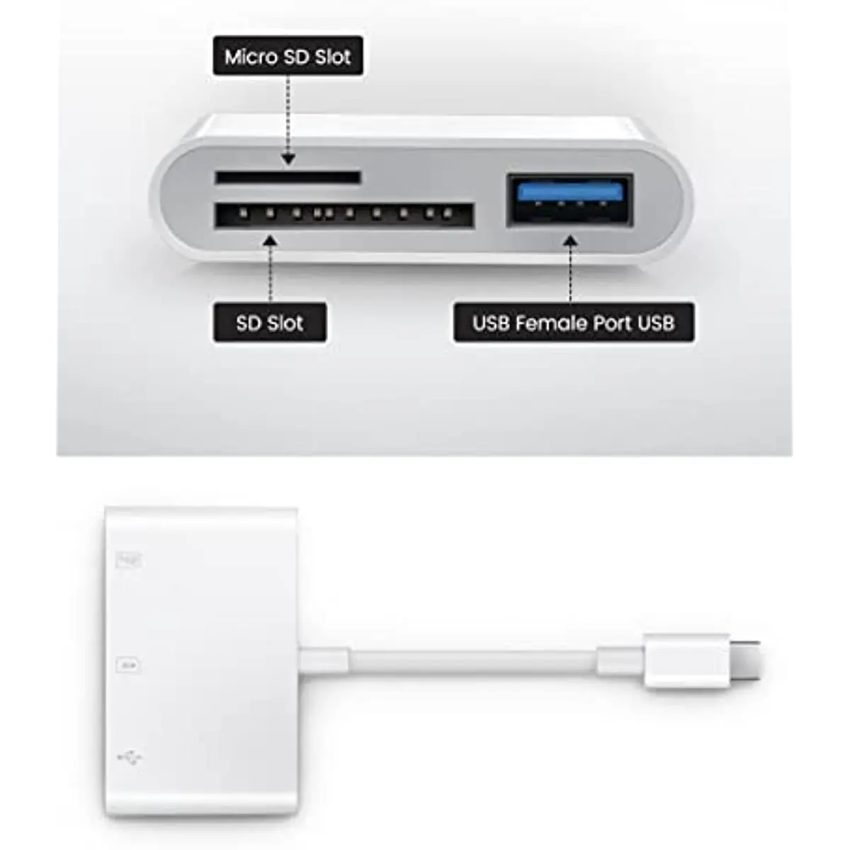 USB C SD Card Reader,USBC to SD Card Adapter,Camera USB-C SD Card Viewer for iMac iPad Pro/Air/Mini, MacBook Pro/Air,MicroSD/SD