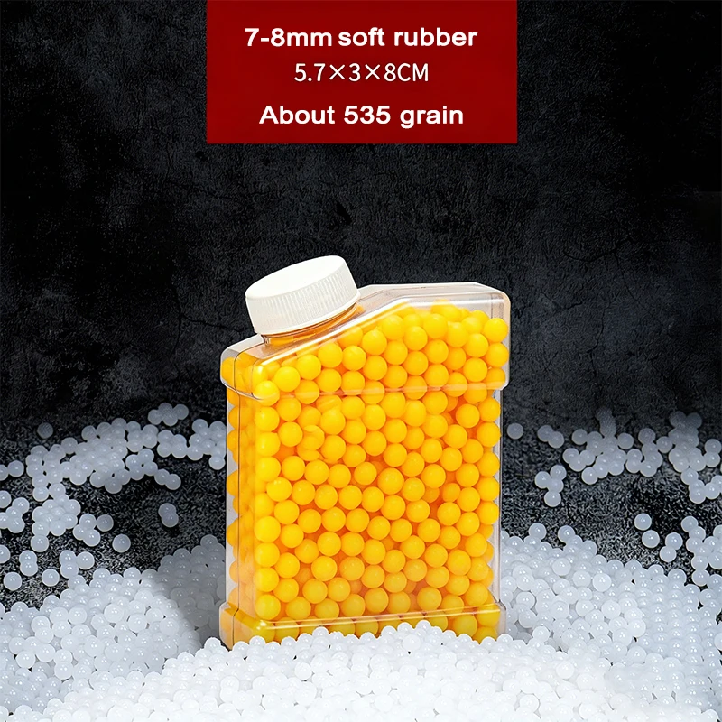 

3C-6M 7-8mm Elastic Soft Bullets 6mm 7mm Flexible Soft Balls Toy Gun Outdoor Shooting Game Parts