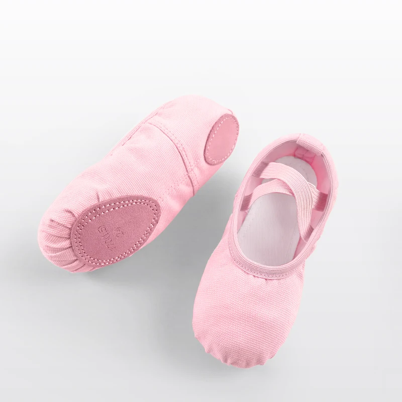 Chaussures de ballet en cuir souple à semelle fendue pour filles et garçons, pantoufles de danse pour enfants, ballerines classiques, salle de sport du ventre, chaussures de yoga pour femmes