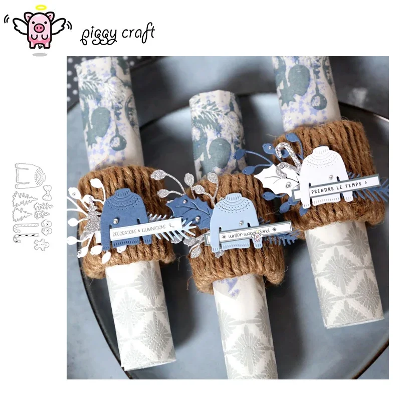 Piggy Craft metal cutting dies cut die mold Christmas sweater cane Scrapbook paper craft knife mould blade punch stencils dies