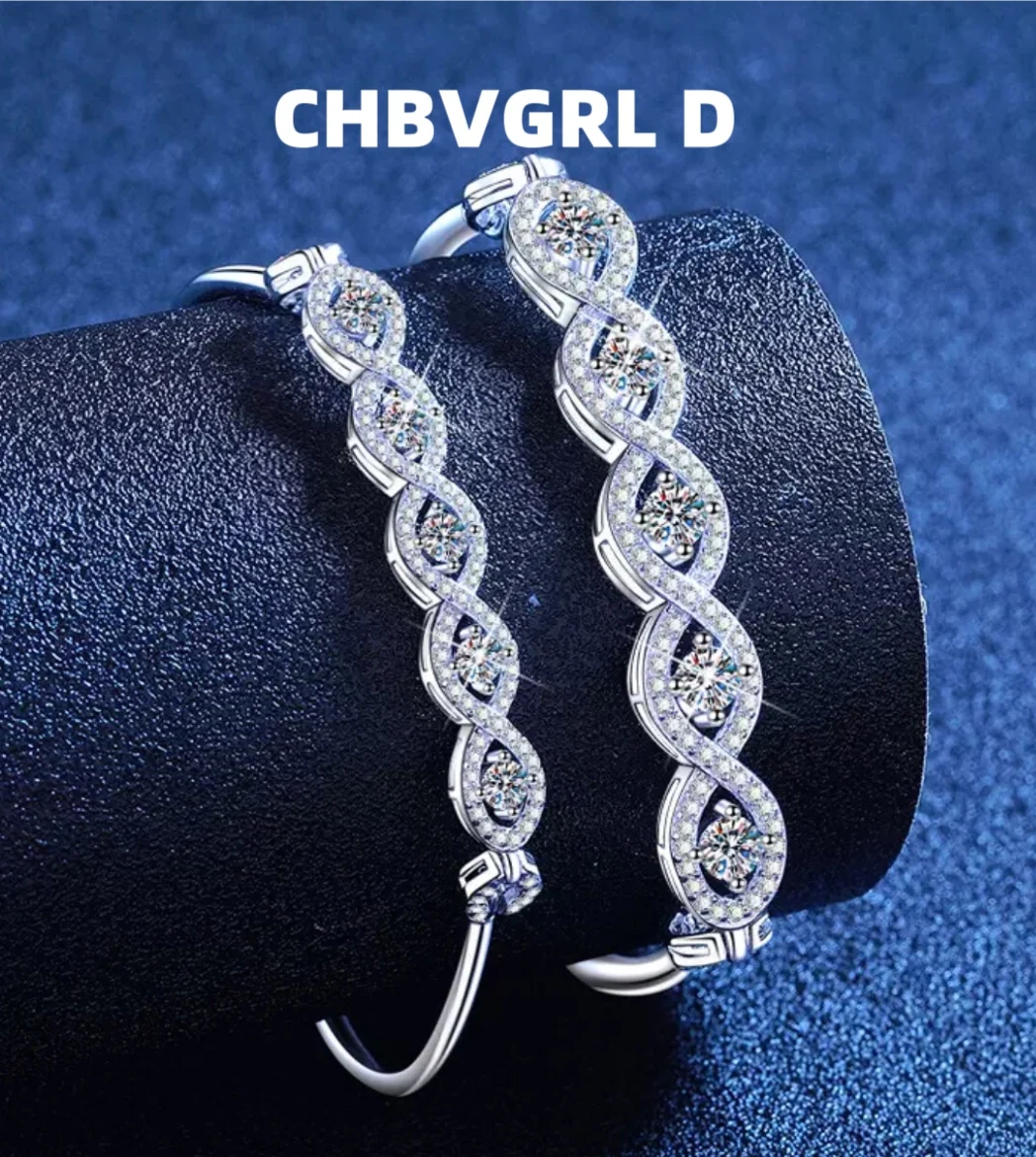 

[Lucky Star] Moissanite Bracelet S925 Silver Bracelet Luxury Fashion High-end Feeling Starry Night Bracelet for Women