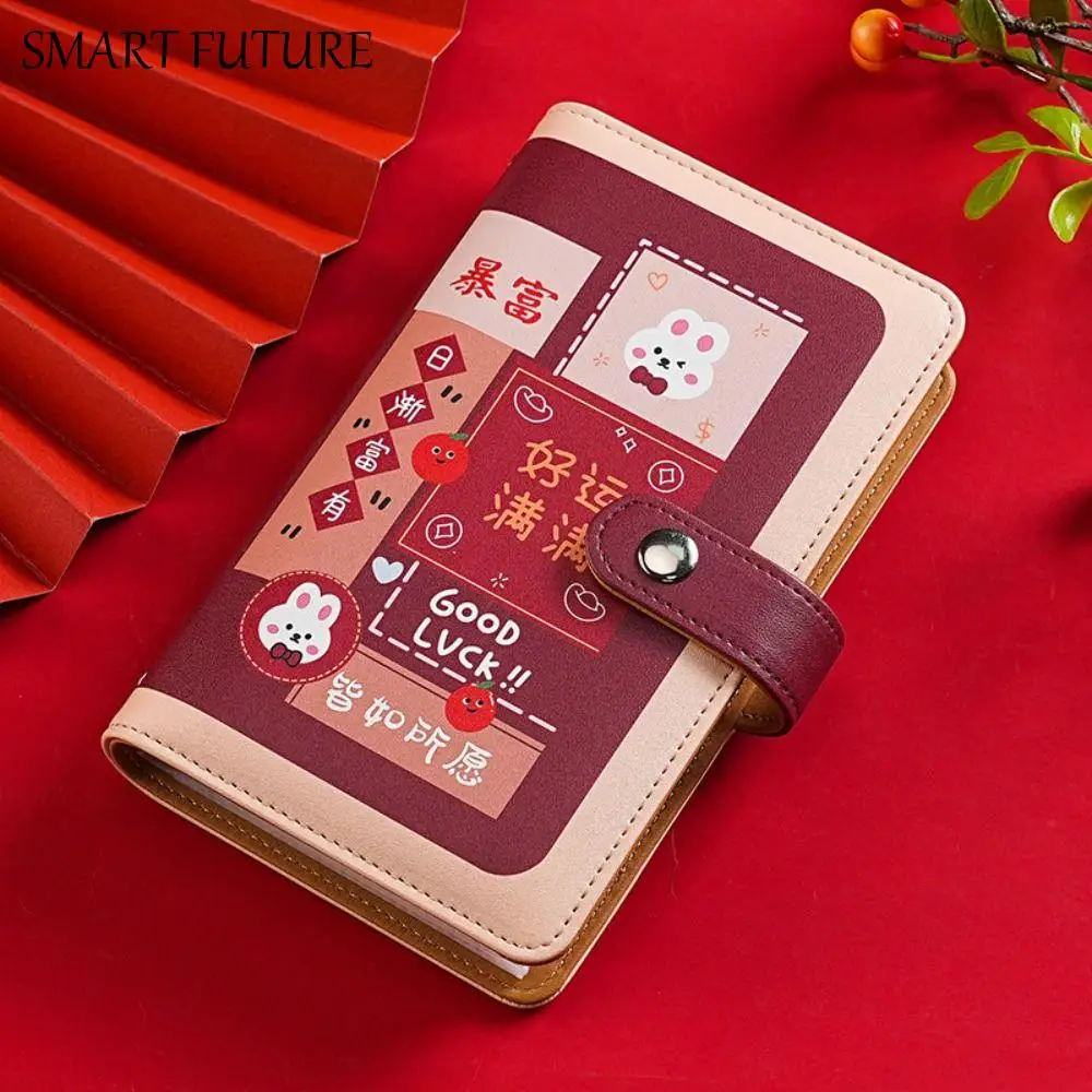 

Папка для экономии денег из искусственной кожи, многоразовая портативная папка для наличных, бюджетная папка, кошелек для хранения, бухгалтерская книга, папка с кольцом из нержавеющей стали