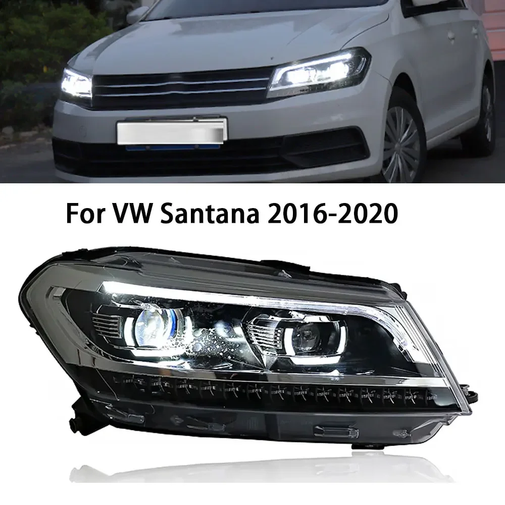 For Volkswagen VW Santana 2016-2020 Front Lights LED Turn Signal DRL Headlight HID Projector Lens Dynamic Accessoriesos