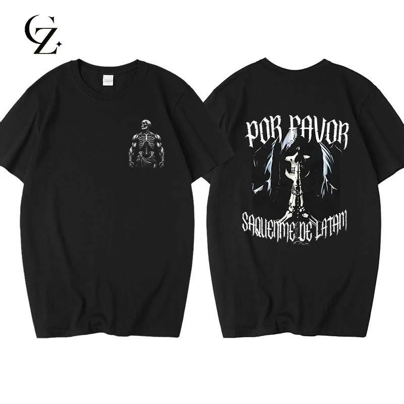 Camisetas Divertidas con Estampado de Calacas Chidas para Hombre, Camisetas de Verano de Manga Corta, Camisetas Holgadas de Algodón para Hombre, Camisetas Extra Grandes para Gimnasio