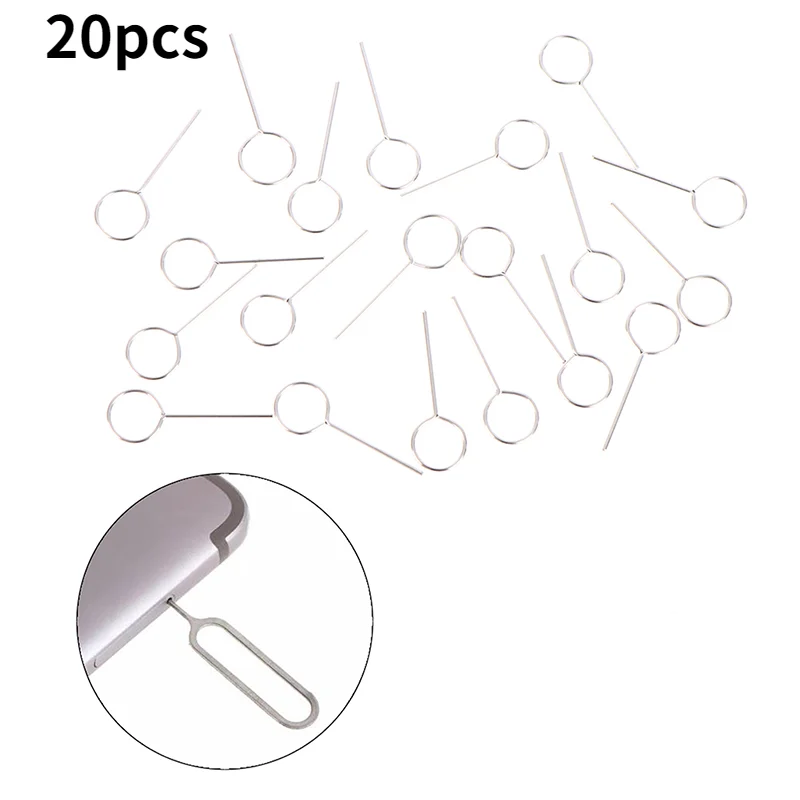 Bandeja de tarjeta Sim, herramienta de extracción de llave de Pin eyector para IPhone, Apple Plus, Huawei, Xiaomi, Redmi, 20 Uds.