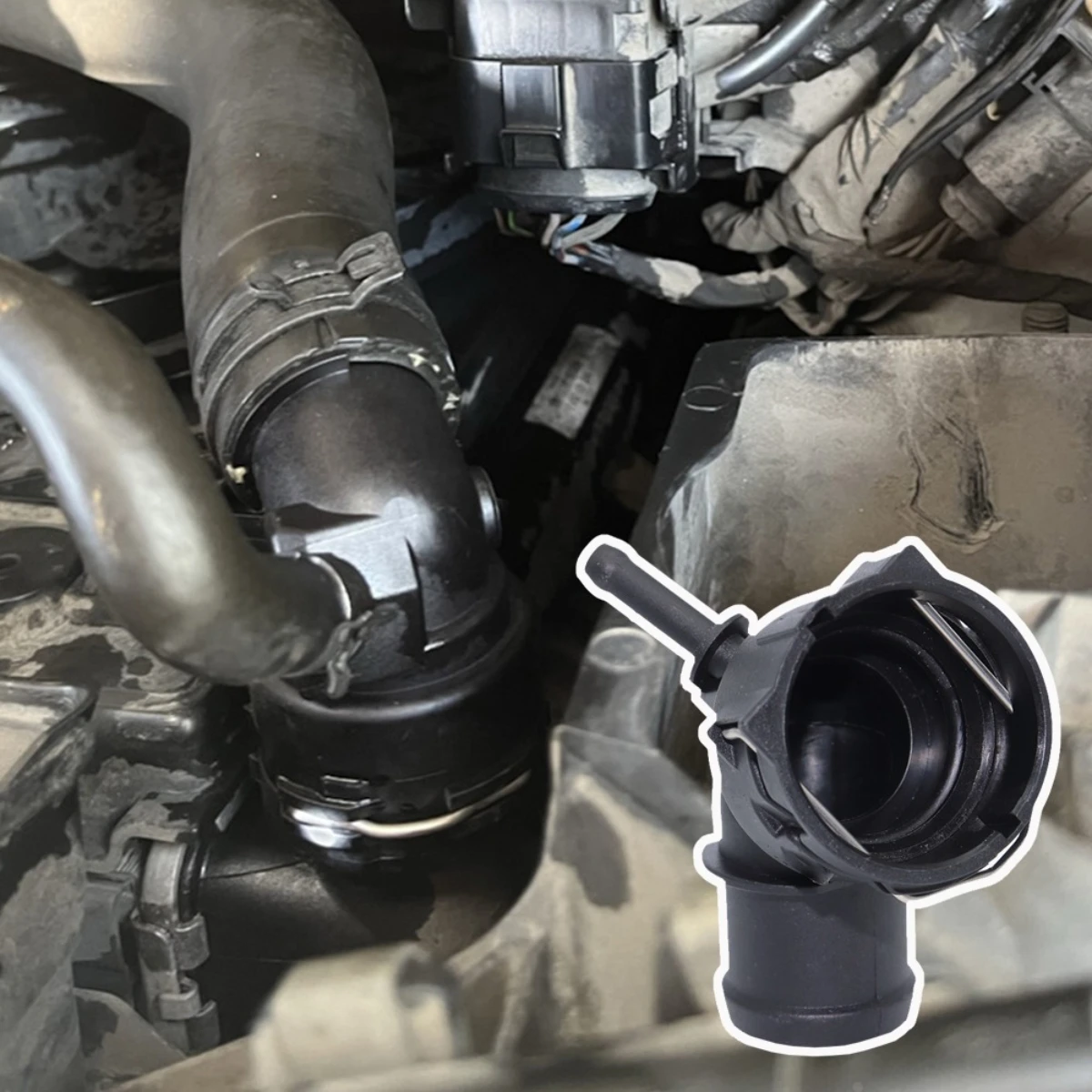 Car Radiator Coolant Hose Flange Quick Acting Coupling Adapter Pipe Connector For VW Golf Plus 5M Bora Scirocco Tiguan Touran 1T