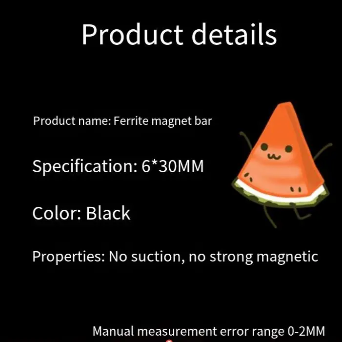 Soft Ferrite Inductor Core 6*30mm Magnetic Rod