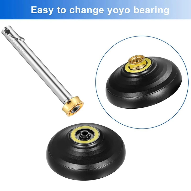 JOLESHARE Yoyo Bearings Ball Responsive Yoyo Bearings Responsive Silicone Pads 6 Yoyo Strings And Bearing Remover Tool