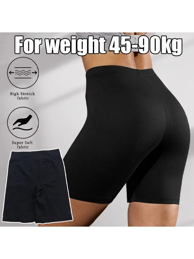 AliExpress trebalena High Waist Seamless Shapewear Yoga Shorts, Tummy Control Butt Lift, Invisible Plus Size S-XXXL for Gym Cycling Summer Wear