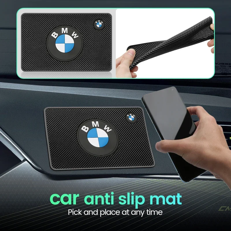 Car Logo New Phone Anti-slip Mat Dashboard Silicone Anti-skid Pad For BMW G42 G16 G15 G26 G23 G32 G30 G20 G11 G12 F40 G07 G06 X6