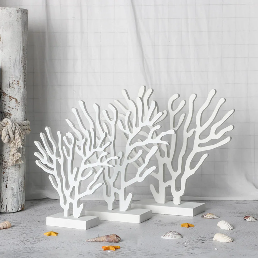 

1Set Delicate Coral Decor Home Supplies Tabletop Decors Easy to Use and Store Summer Party Thanksgiving Decor Coral Statue