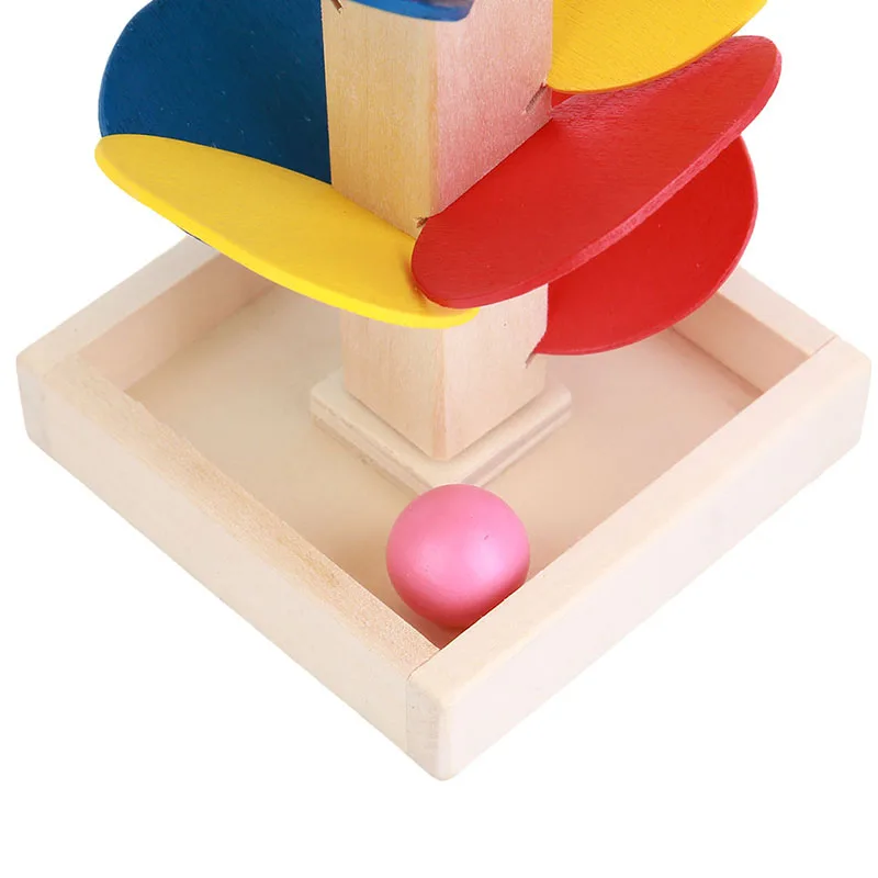 Wooden Tree Marble Ball Run Track Game Montessori Baby Kids Blocks Model Building Wooden Toy Children Educational Toy Xmas Gift