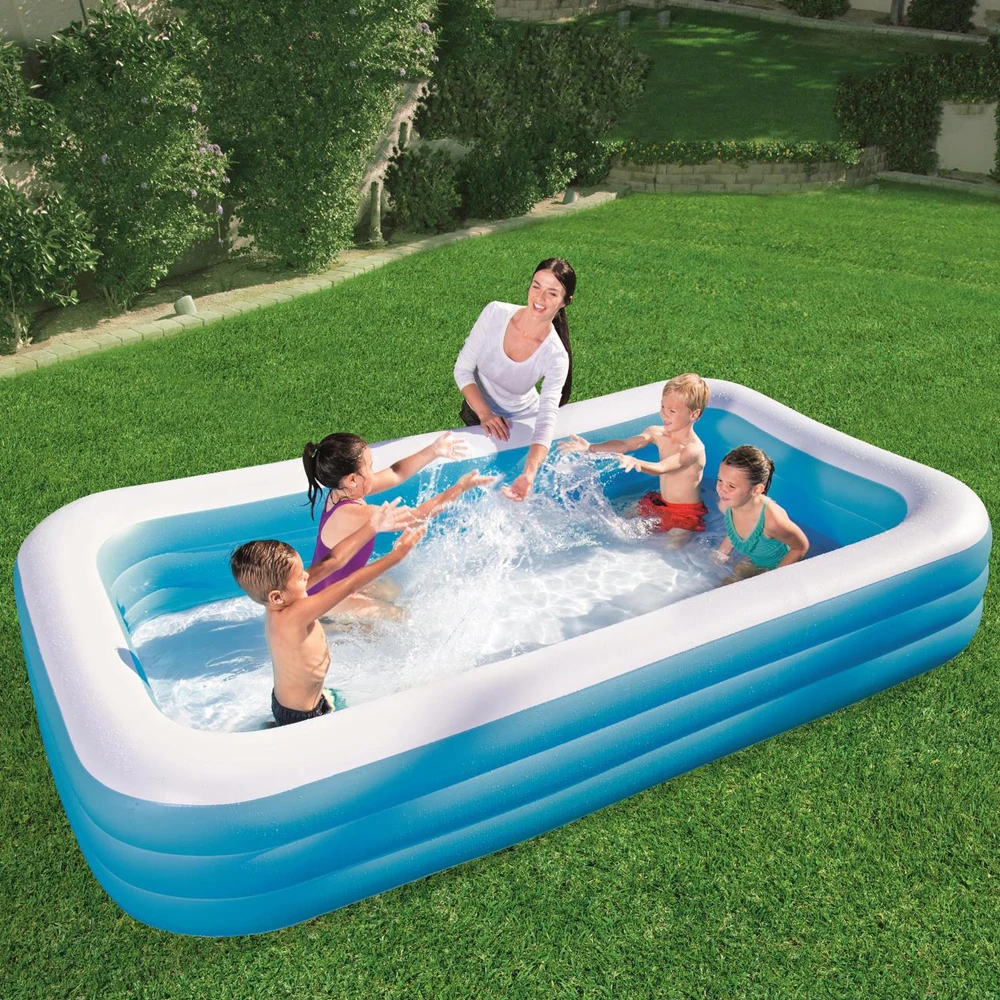 Piscina inflable grande para adultos, bañera Rectangular familiar de 2- 3M, juegos acuáticos para interiores y exteriores para niños