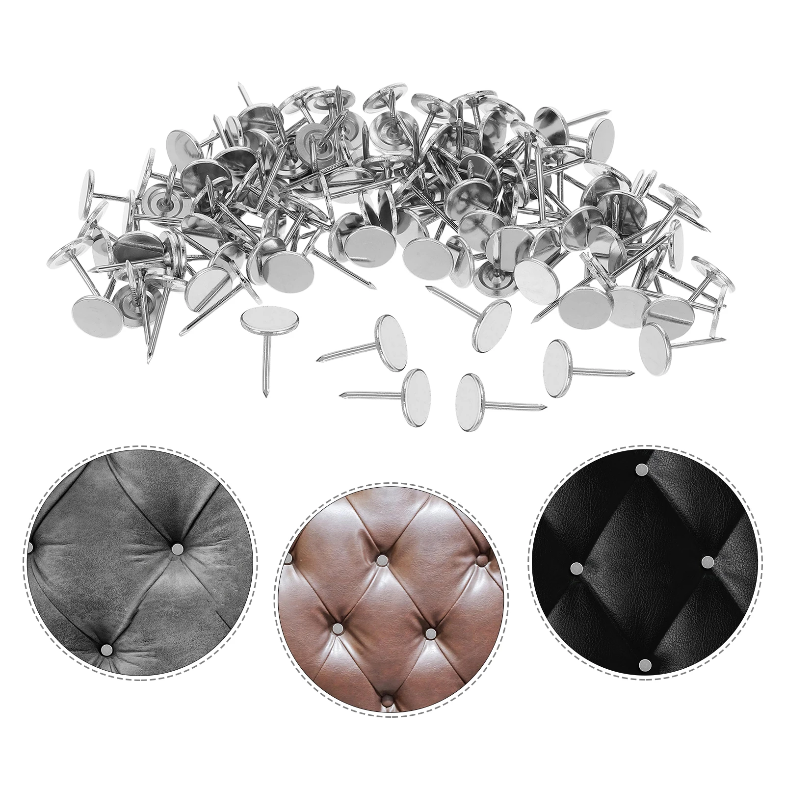 

100 Pcs Decorative Nails Furniture Tacks for Upholstery Thumb Wood Hardware Decoration Aesthetic Metal Flat Head Thumbtacks