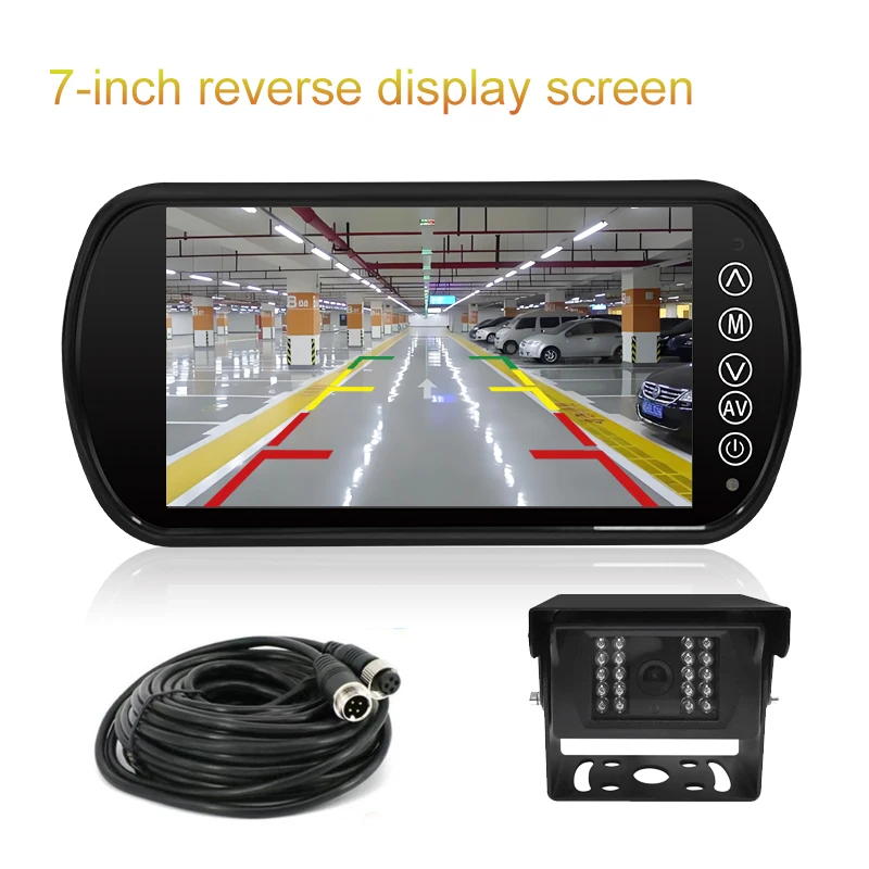 

7-дюймовая автомобильная камера AHD/CCD с ночным видением и монитором-зеркалом заднего вида, гарантия 1 год