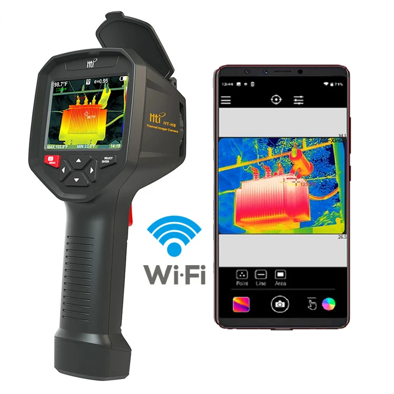256x192 Resolution WiFi Digital Infrared Heat Wall Leak Detection Camera Industrial Maintenance Thermal Imager Tooling