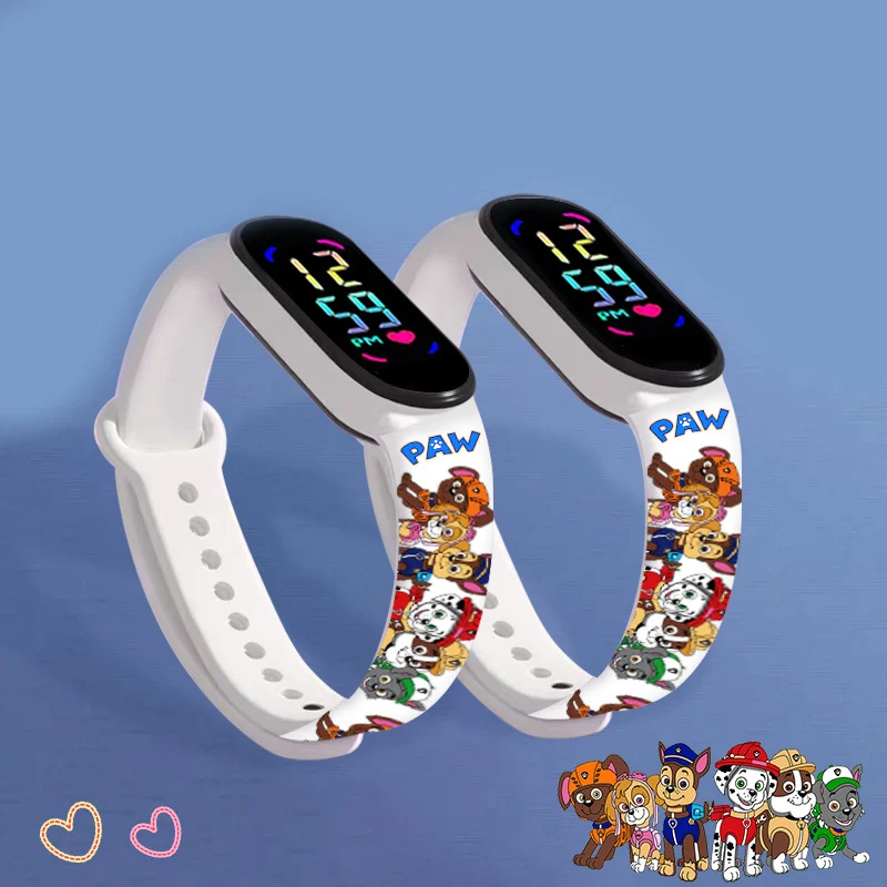 Children's Paw Patrol LED Watch, Moda Casual, Sport Bracelet, Meninas, Meninos Relógios, Silicone Character, Pikachu Educacional Relógios para Crianças