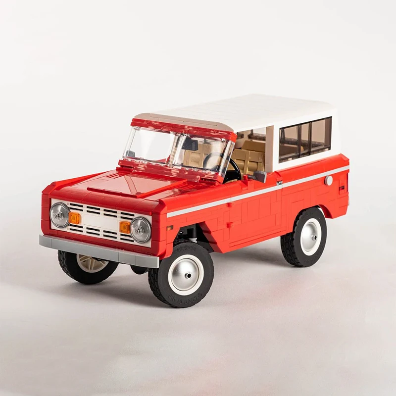 سرعة بطل سيارة نموذج MOC قوالب بناء الرجعية الكلاسيكية موستانج وحدات التكنولوجيا هدية عطلة تجميع ألعاب أطفال البدلة #6