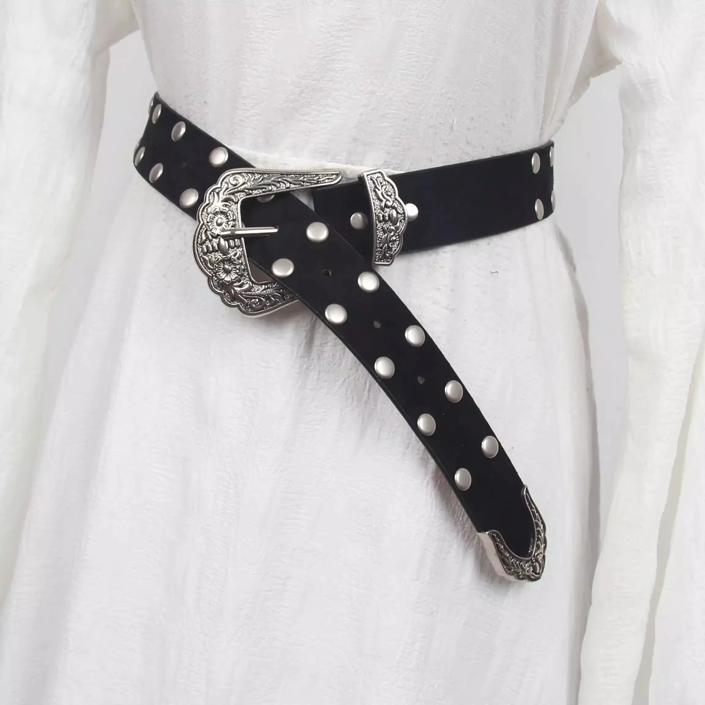 

Женский винтажный корсет из замши и искусственной кожи с пряжкой, пояс-бандо для платья, широкий декоративный ремень J1758