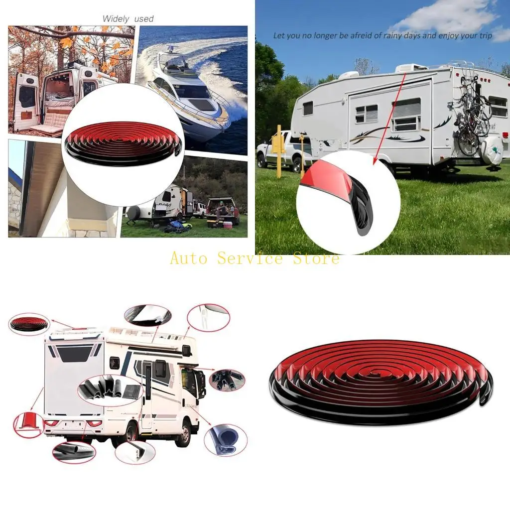 

462A Campers Car Roof Rain Guard Flexible Silicone/TPE Guttering Travel Trailer Top Rain Gutter Caravans Roof Water