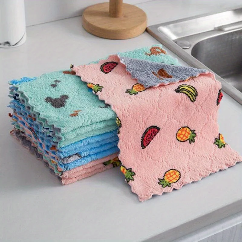 

10pcs Kitchen Dishcloths, Reusable Dish Cellulose Sponge Cloths, Super Absorbent Cleaning Cloths, for Business Owners/retailers