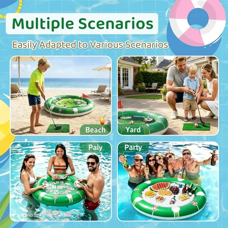 Uppblåsbart golfspel för pool strandleksaker för barn_voghion.com