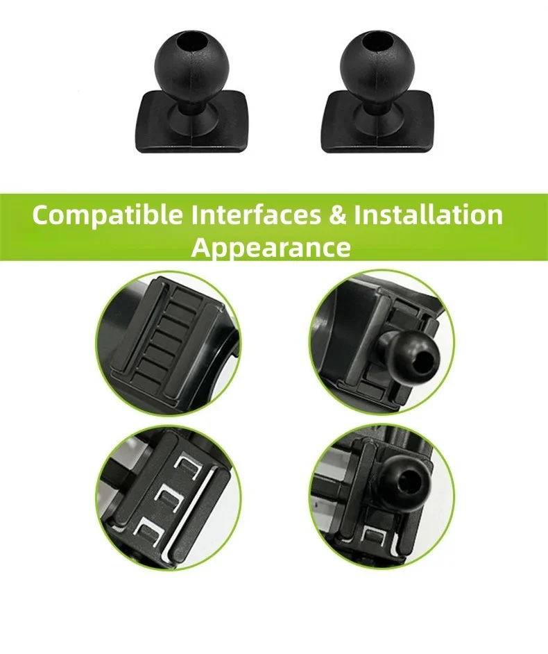 Mini-Klebehalterung für Mobiltelefone, universell passend für 17mm Kugelkopfdurchmesser, für Auto-Navigation, GPS, Handyhalterung, Zubehör – Detail 7
